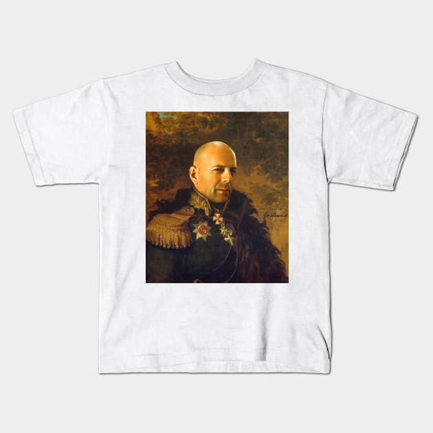 Bruce Willis - replaceface Kids T-Shirt by replaceface